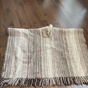 Wool blanket style poncho